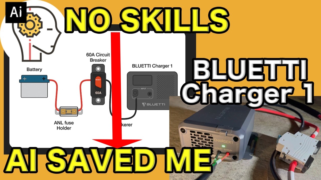 【急速充電が凄すぎる😵‍💫】ど素人がAIのサポートで車内にケーブルを引き込み、BLUETTI Charger1を設置出来たぁ🤗老体セレナが⚡️発電機になった話