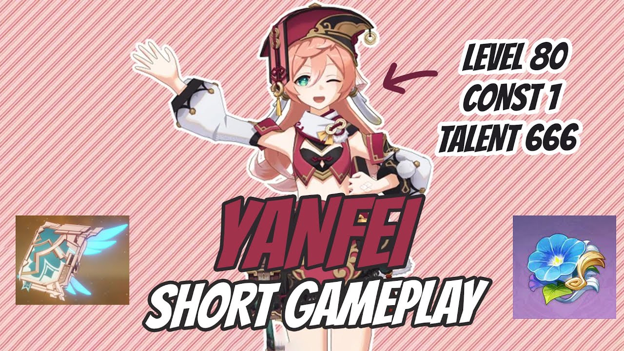 Yanfei C1 Lvl 80 Gameplay Skywards atlas + Fullset Wanderer's Troupe | Genshin Impact