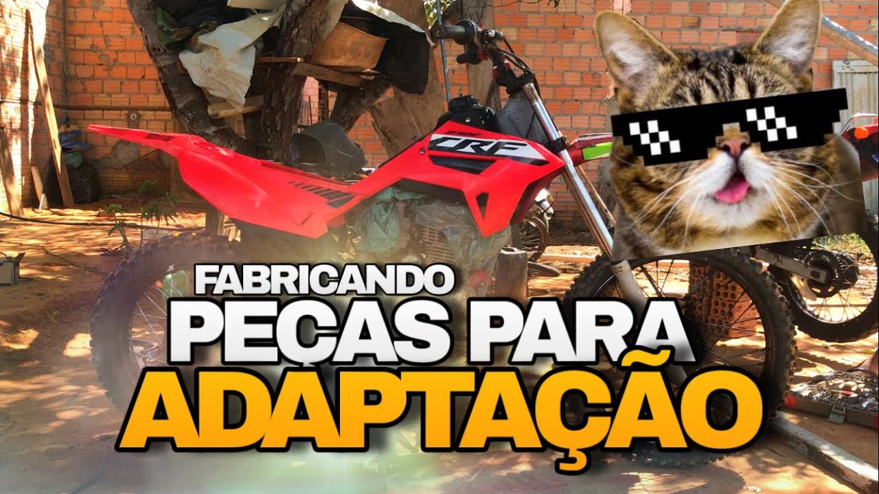 Fabricando as peças para a adaptação - Bros150 para Crf230