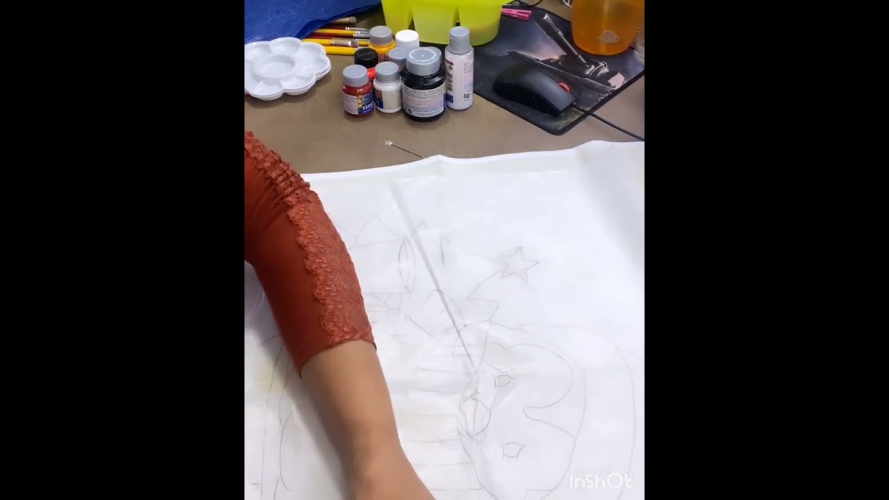 TRANSFERIR RISCO de forma simples e fácil na pintura em tecidos
