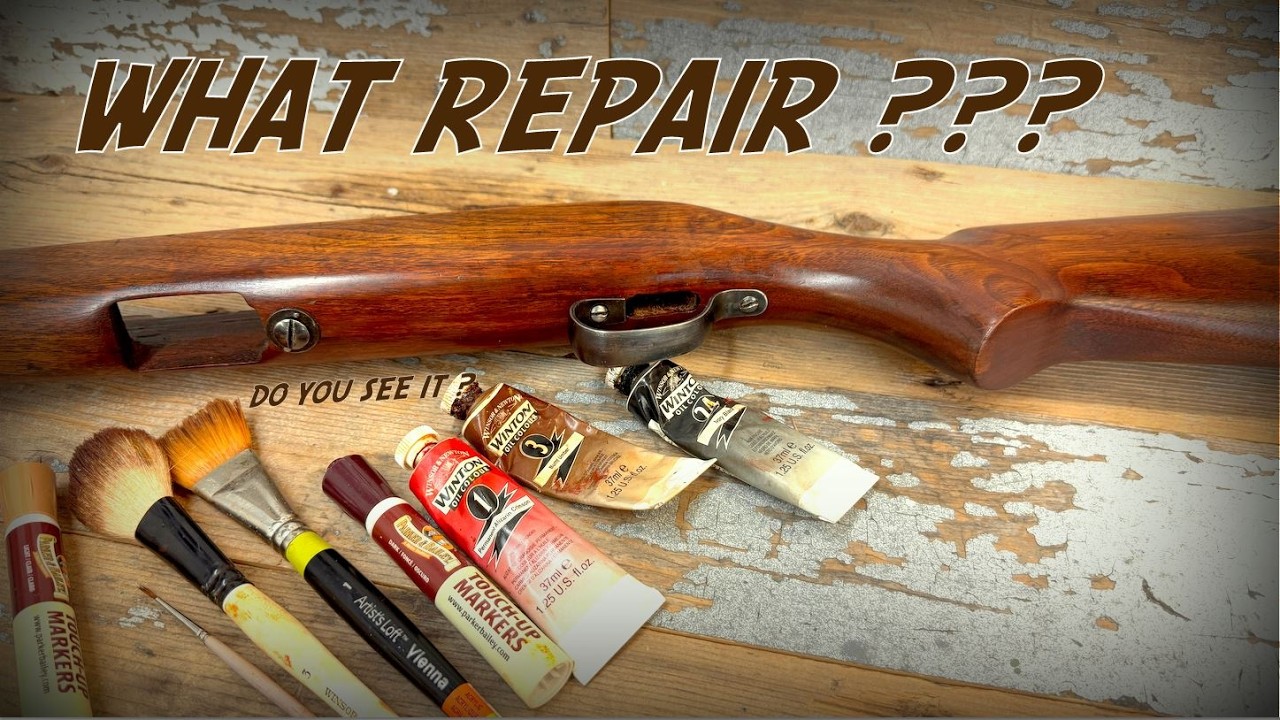 Hiding Repairs Final Faux Graining Color and Finish to the Reising M50 Stock #woodworking #finish