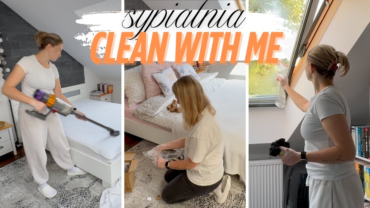 🌿 SPRZĄTAM SYPIALNIĘ 🌿 NOWE LAMPKI Z JYSK 💡 CLEAN WITH ME 🌿