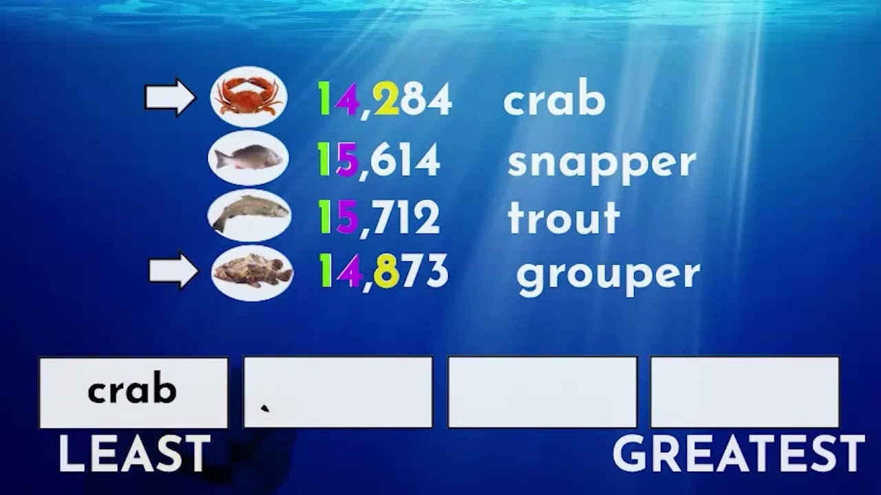Order Whole Numbers - 3rd Grade