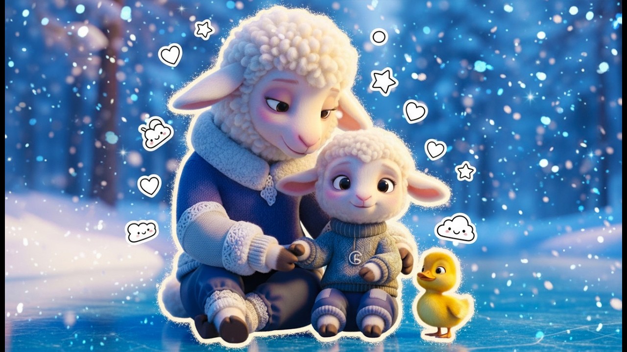 Snowstorm Rescue Story | Sheep Mom and Baby Save a Duckling
