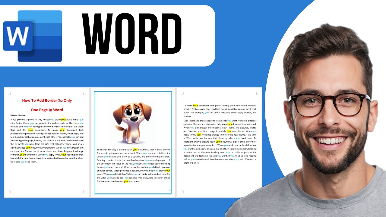 How To Add Border To Only One Page In Word