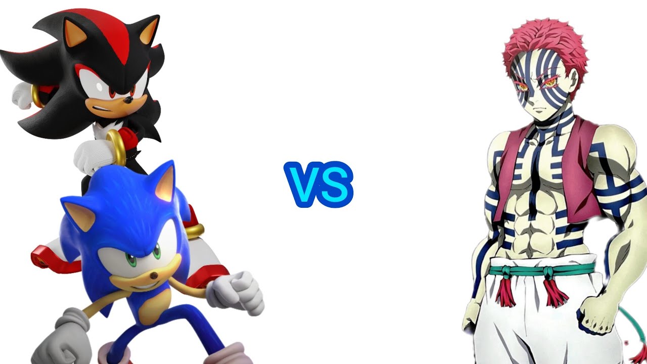 Shadow & Sonic vs Akaza  batalla de rap musical 🎵🎶