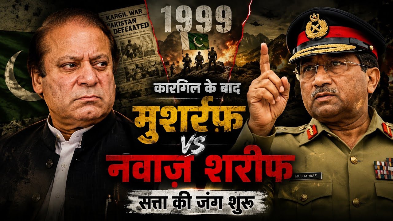 1999 Pakistan's two-way coup. Parvez Musharraf| Nawaz Sharif| Pakistan military coup