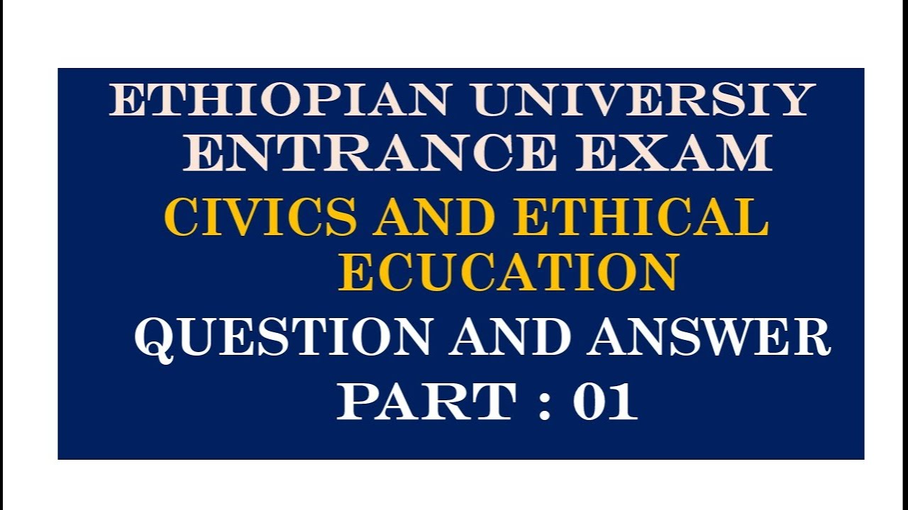 Civics Ethiopian University Entrance Exam Question and Answer part 01@bridgeeducation4771