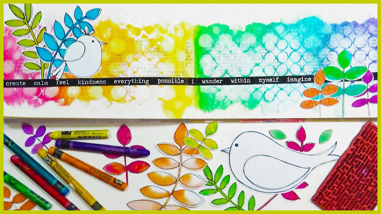 Baby Wipe Technique with Neocolor II Crayons