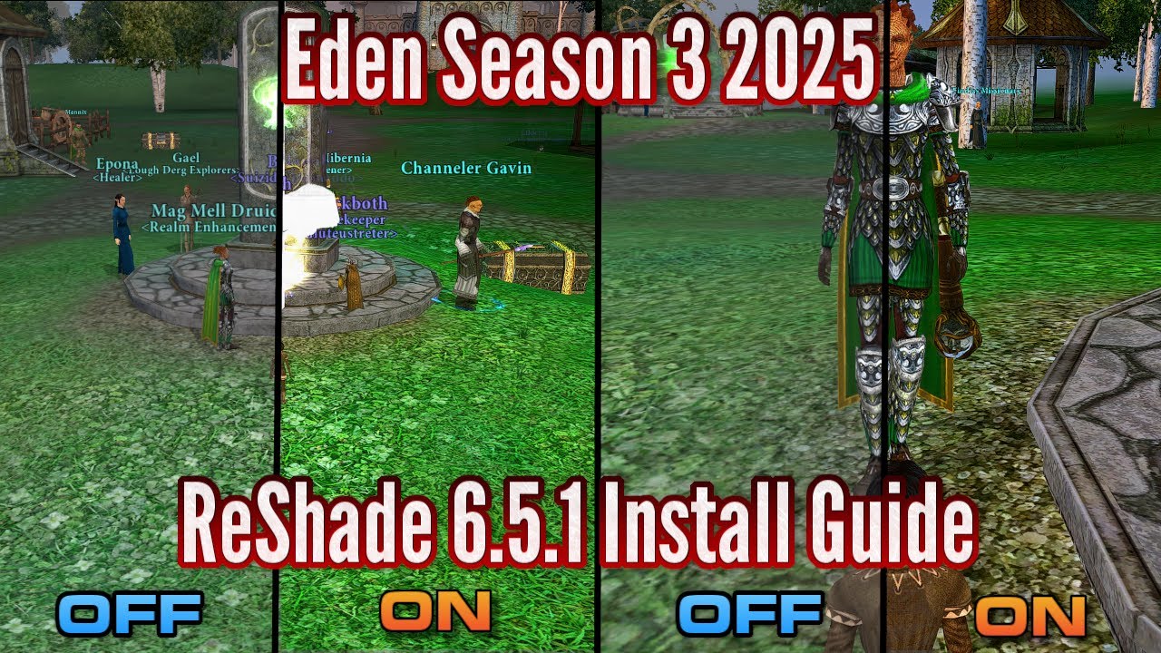 ReShade 6.5.1 Install and Settings for DAoC Eden Freeshard 2025.