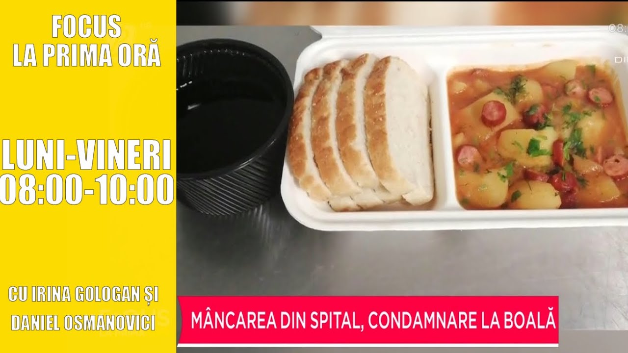 MÂNCAREA DIN SPITAL, CONDAMNARE LA BOALĂ. CUM ARATĂ UN MENIU COMPLET