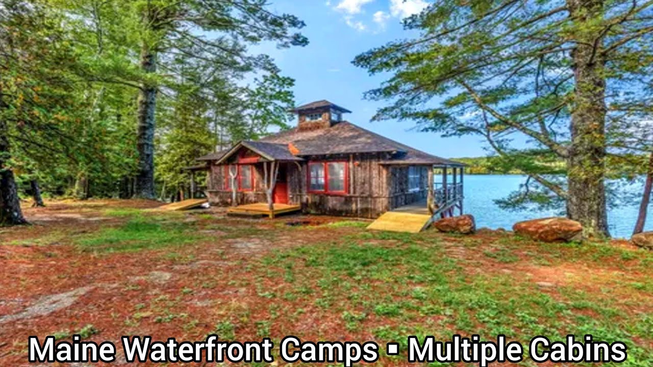 Maine Waterfront Property For Sale | 3.7 Ac | Maine Real Estate For Sale | Maine Lodge Camps Pond