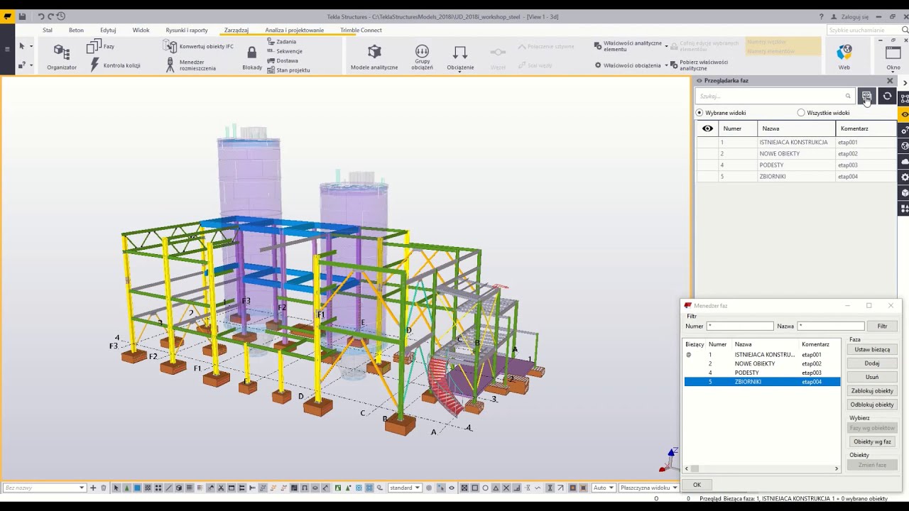 Tekla Structures - Przeglądarka faz - Construsoft