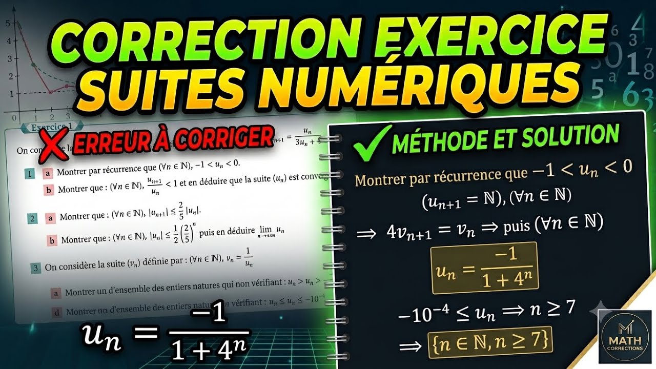 Correction d'un Devoir surveillé 2 pour 2BACSPC/SVT|  تصحيح التمرين الأول لفرض مقترح  في الرياضيات.