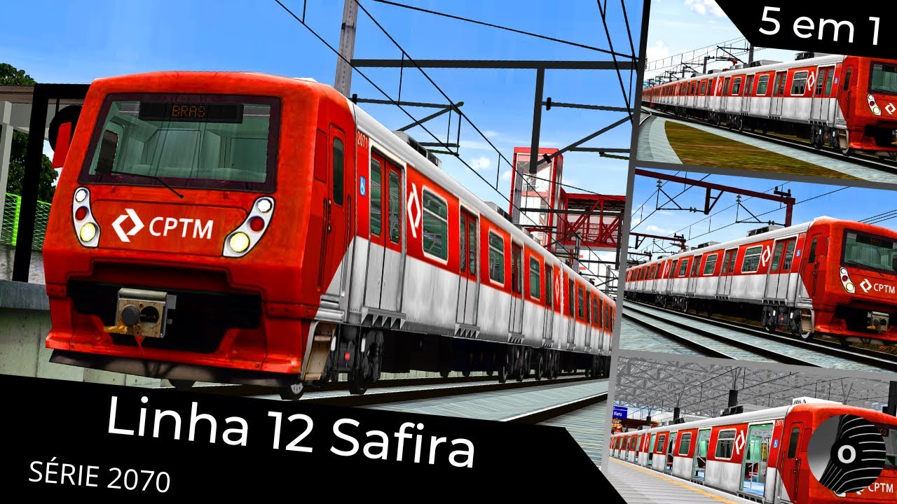 OpenBVE - LINHA 12 SAFIRA com o TUE SÉRIE 2070 da CPTM! Calmon Viana X Brás