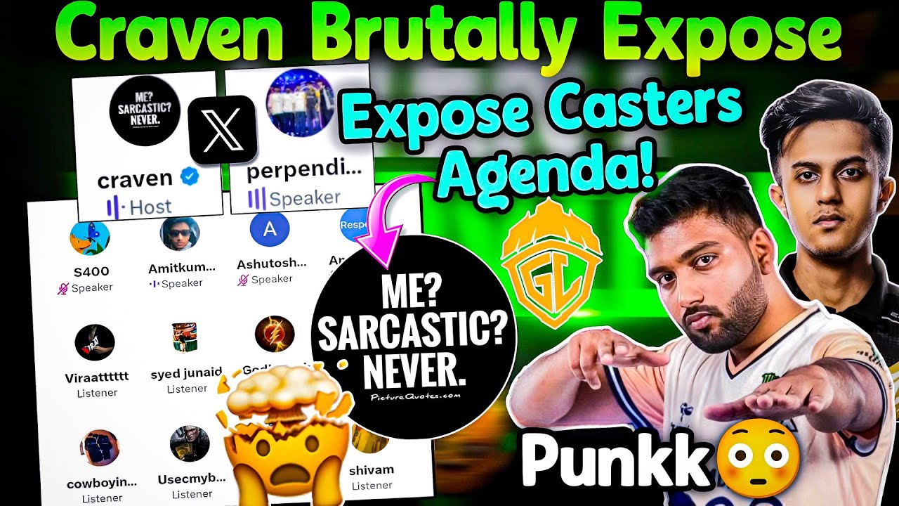 Craven Brutally Expose🚨 BGMI Casters Agenda😳 Thug Reveal - GodL x S8UL💛🚀 Criticise Sky Esports😲
