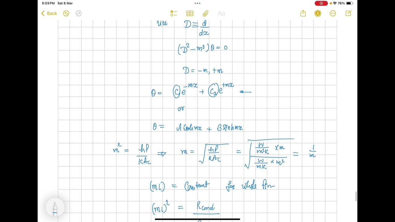 36.) Heat transfer from fins part 4