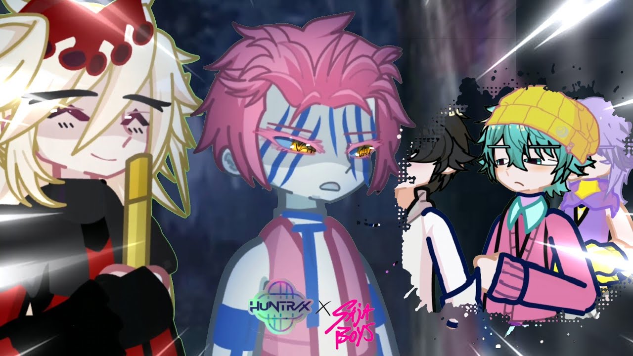 SAJA BOYS MEET THE UPPERMOONS | KPOP DEMON HUNTERS x Demon slayer 😈| Ft. Huntrix |Gacha meme