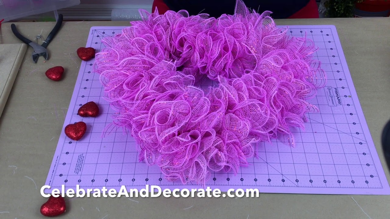 Deco Mesh Valentine's Day Wreath