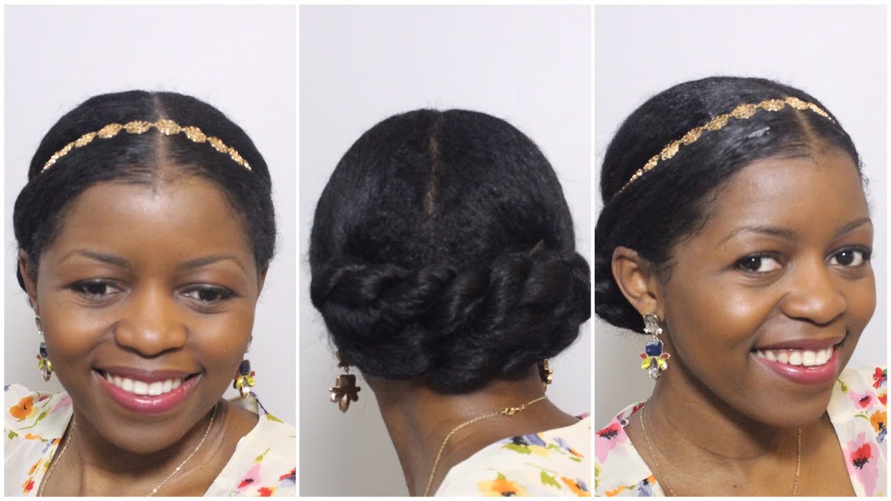 Elegant Twisted Bun Updo Perfect For Formal/Wedding Occasion | Natural Hair | MissT1806