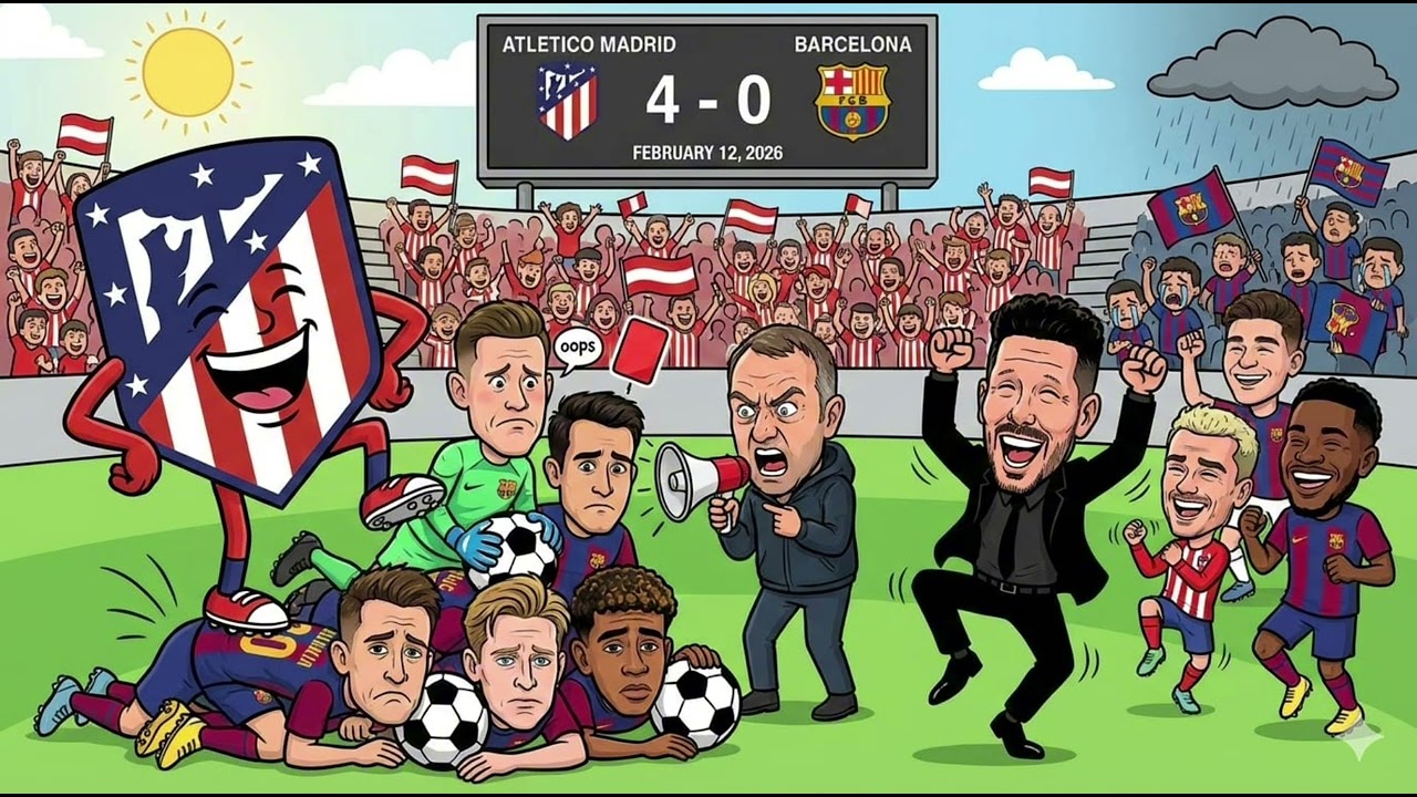 Atl Madrid vs Barcelona 🤣Turn Off the Stream 😂 | 4&ndash;0 Humiliation Song