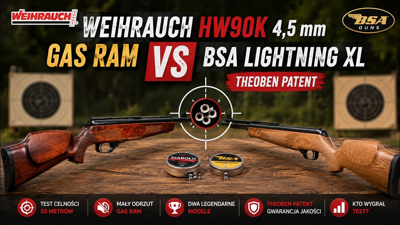 Weihrauch HW90K 4,5 mm GAS RAM VS BSA Lightning XL- Theoben patent