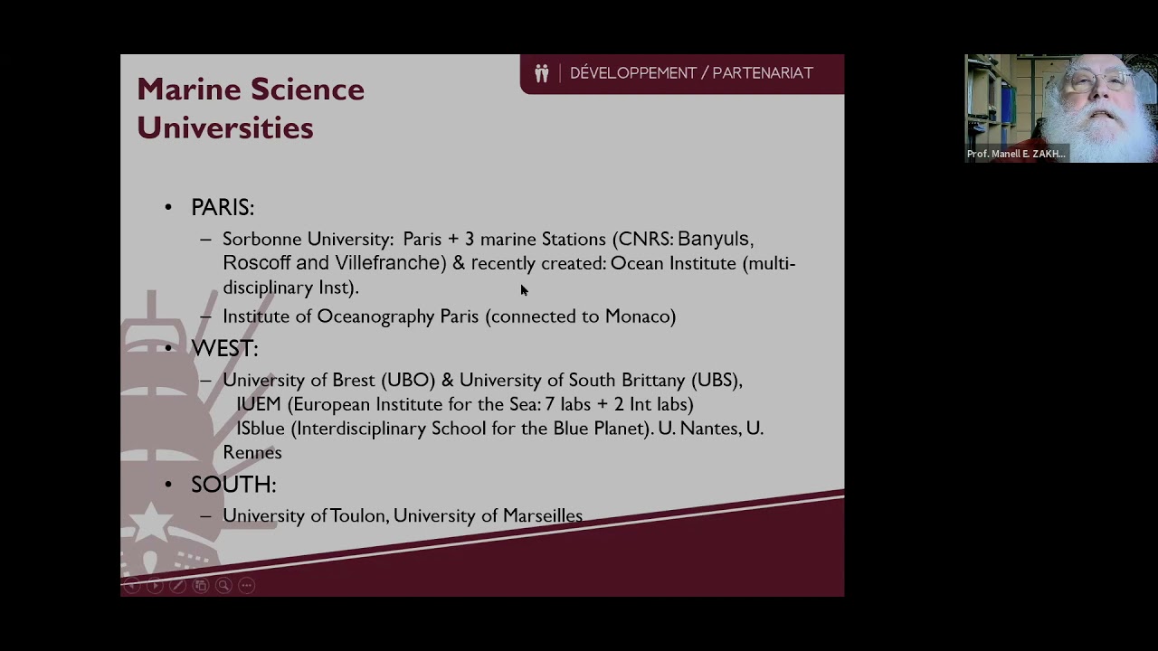Webinar on Marine sciences and Biodiversity PhD in France 2021