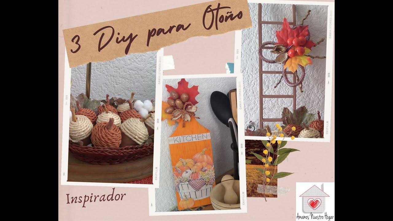 3 Diy para Otoño  / manualidades fáciles y económicas  / 2 video otoño