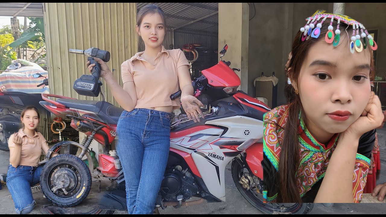 Full video: motorbike repair life. Talented girl restores broken motorbikes