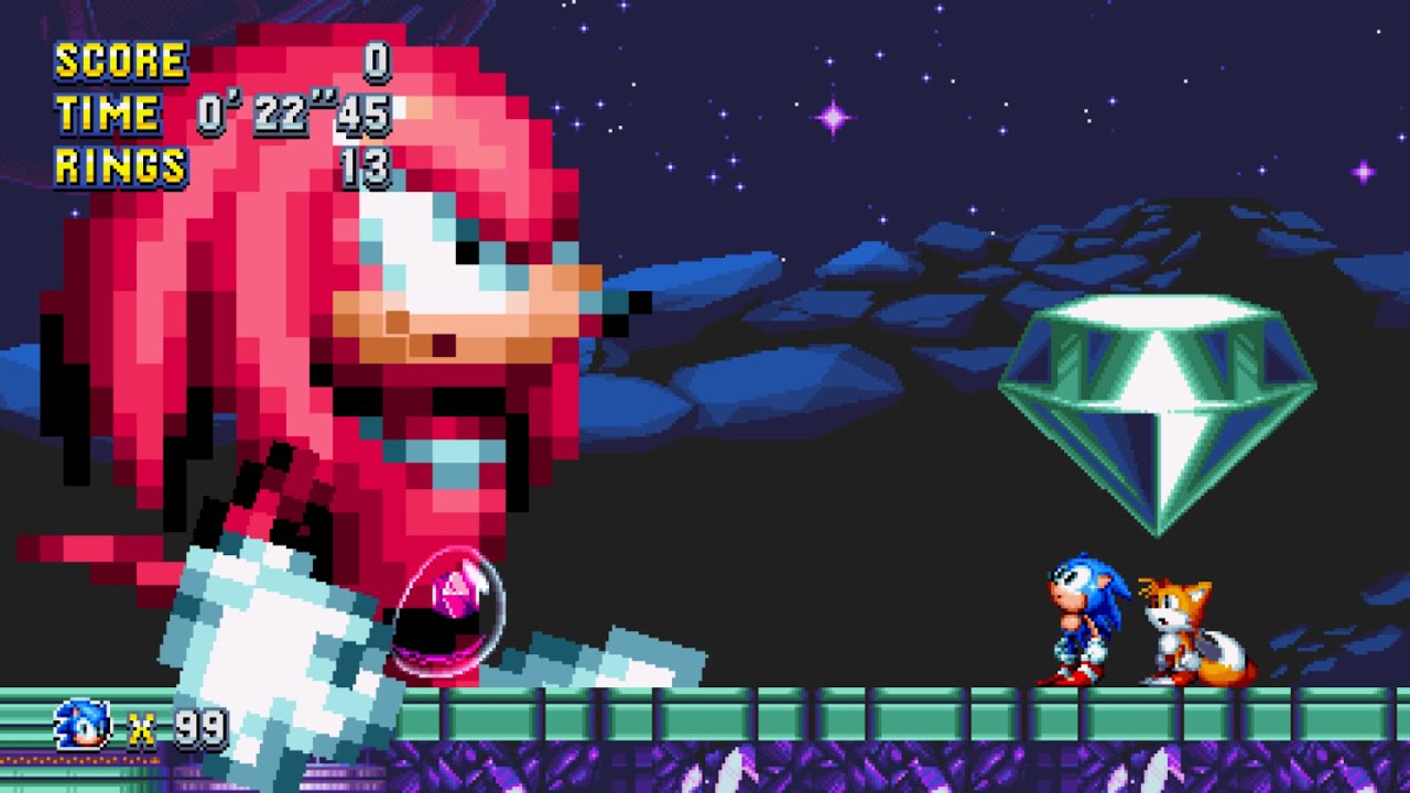 Классический Knuckles Mania Pixel Boss Fight Mania Plus Mod