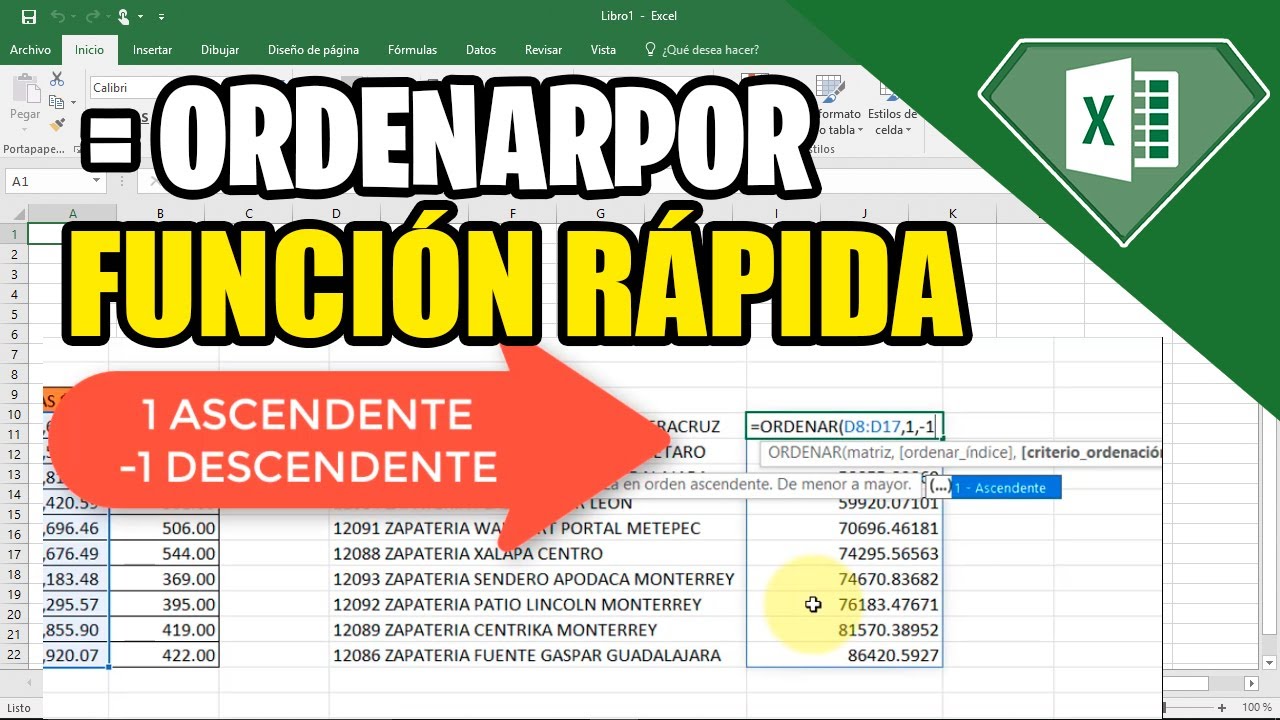 CÓMO ORDENAR MIS DATOS DE FORMA RÁPIDA CON LA FUNCIÓN 