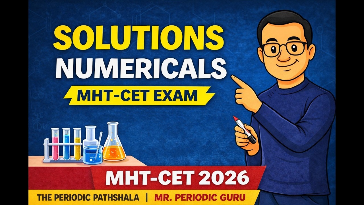 Solution Numerical for MHT-CET 2026 | Class 12 Chemistry Important Problems ! Videos_24