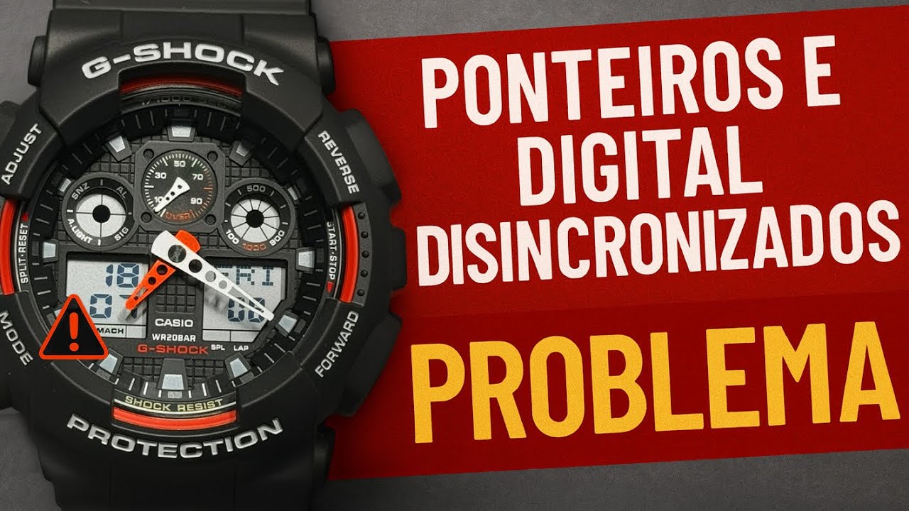 Ponteiros do G-SHOCK fora de sincronia?  Veja como resolver agora!