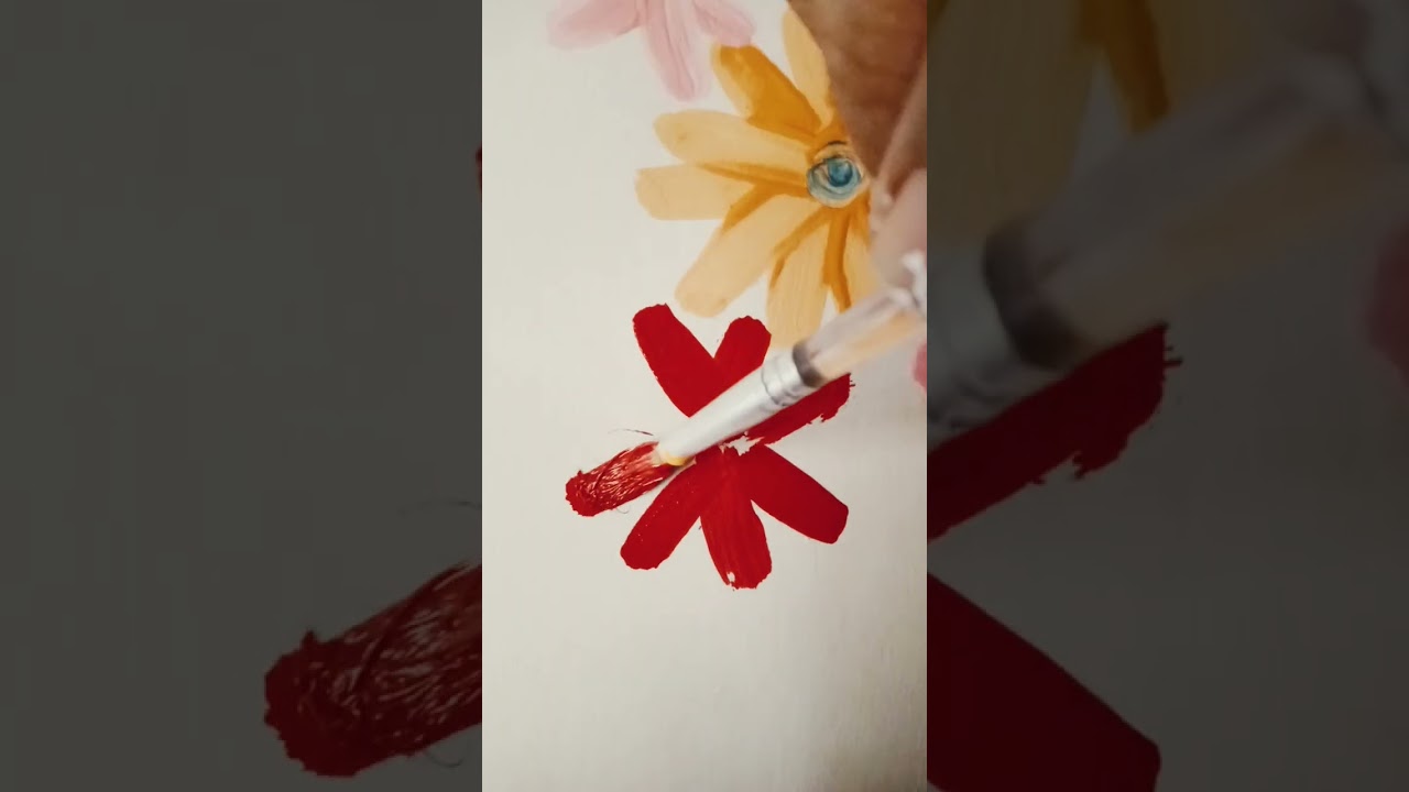 painting flower watercolor#relaxandrecharge #viral #youtubeshorts