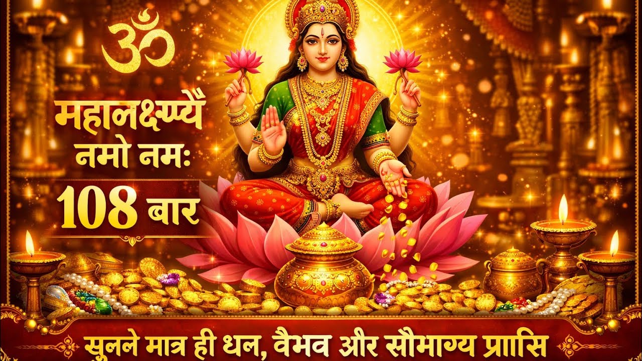 ॐ महालक्ष्म्यै नमो नमः 108 बार | धन प्राप्ति महालक्ष्मी मंत्र🙏#viral #laxmimantra #song #mha #sehar 