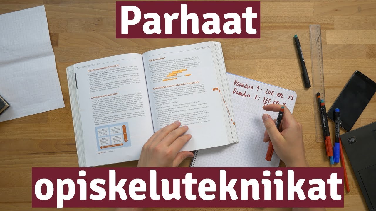 Opiskele tehokkaammin | Parhaat opiskelutekniikat