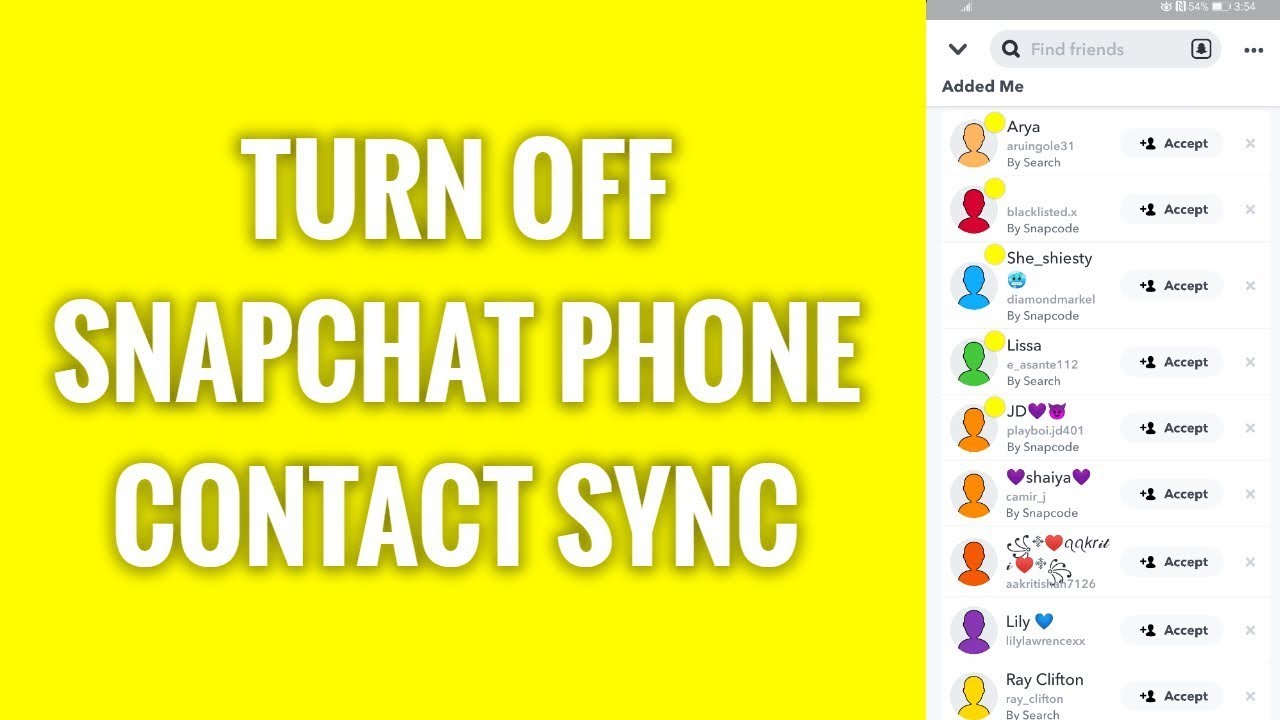How To Turn Off Snapchat Phone Contact Sync