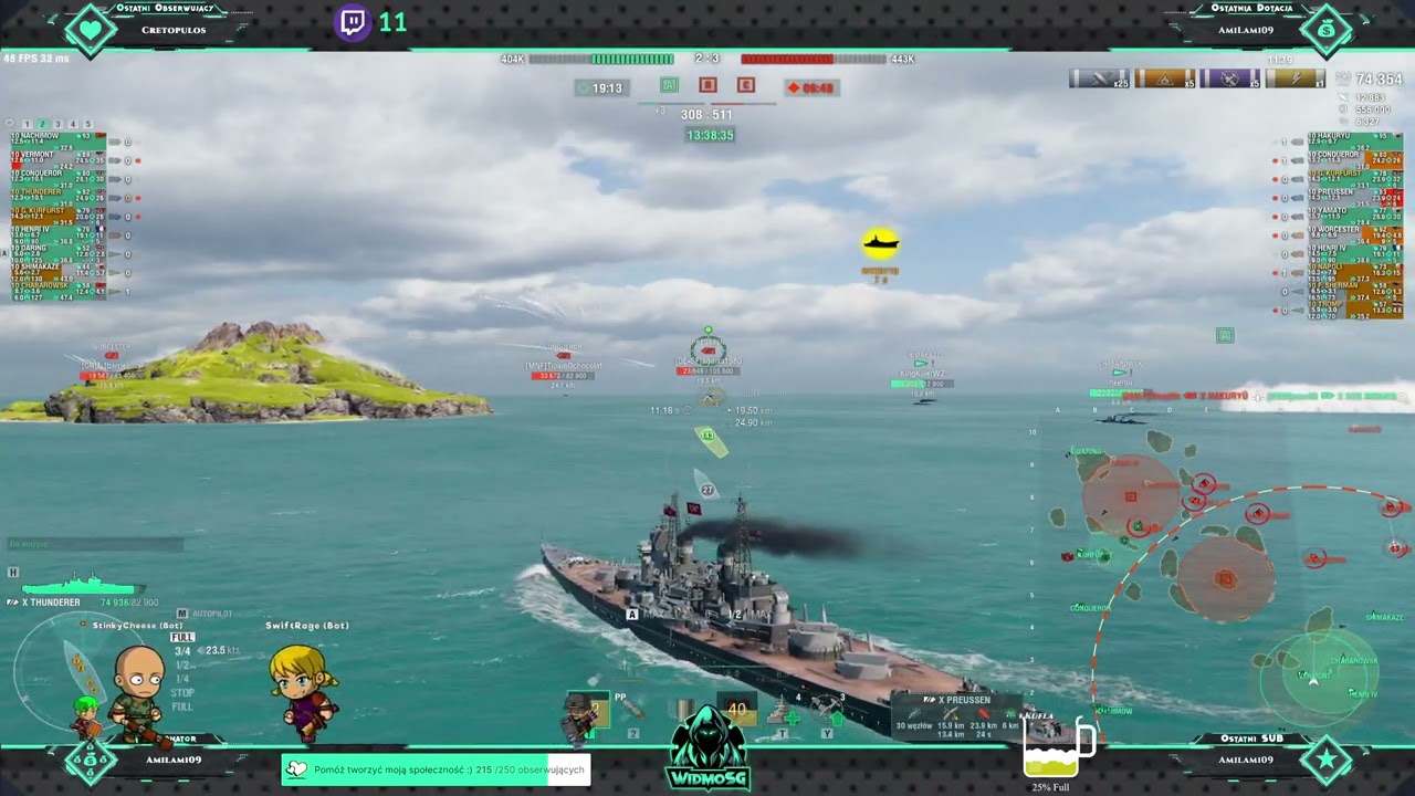 Palimy oponent&oacute;w - Thunderer - #WoWs, #World Of Warships, #PUB
