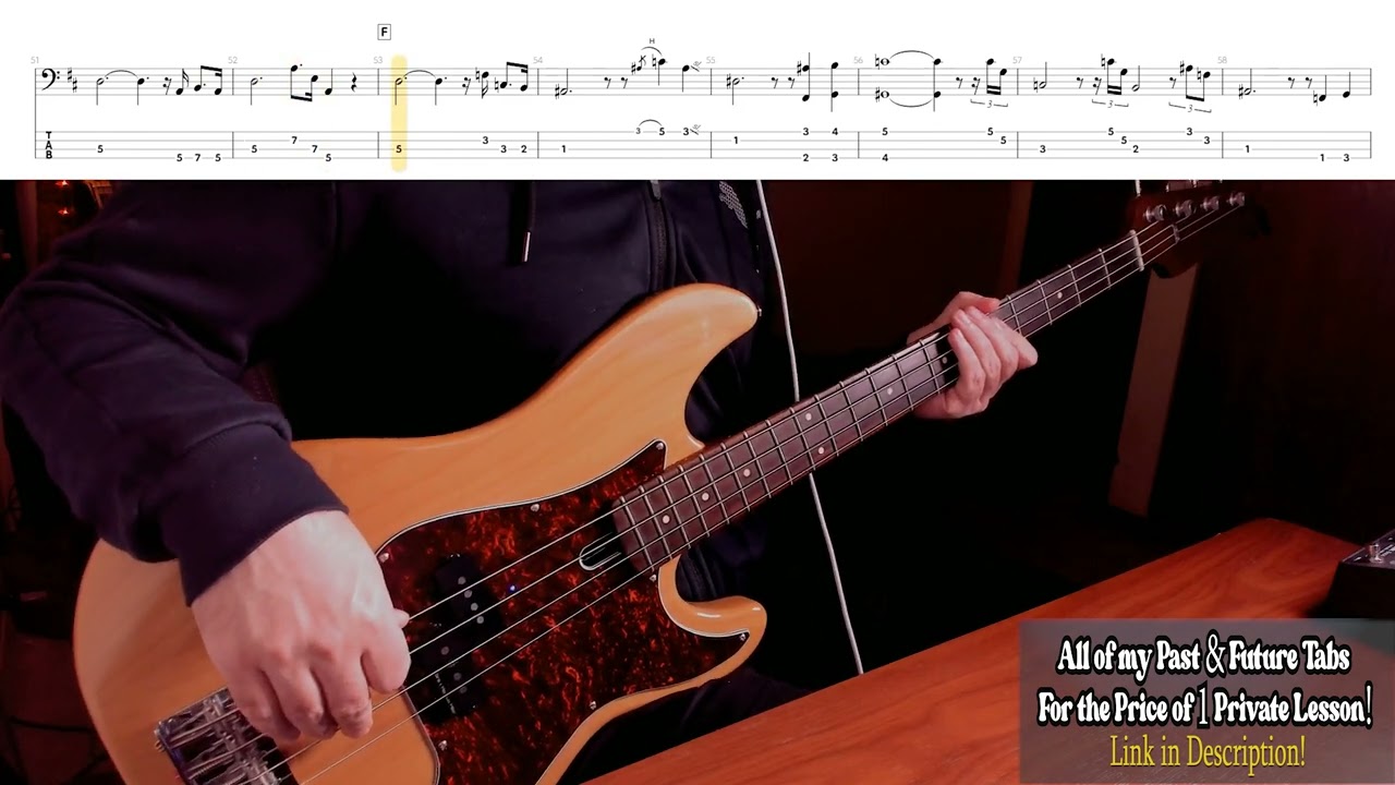 Jeff Beck-Goodbye Pork Pie Hat-Bass Cover with Tab and Notation-Sire Marcus Miller P5R