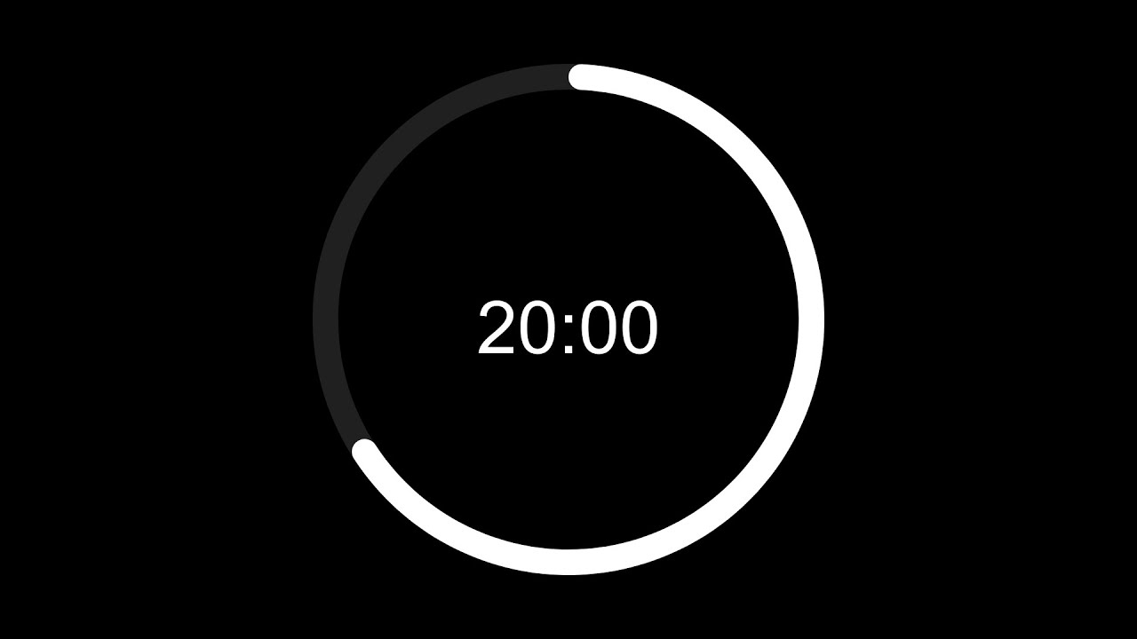 Clean 20 Min Timer For Focus