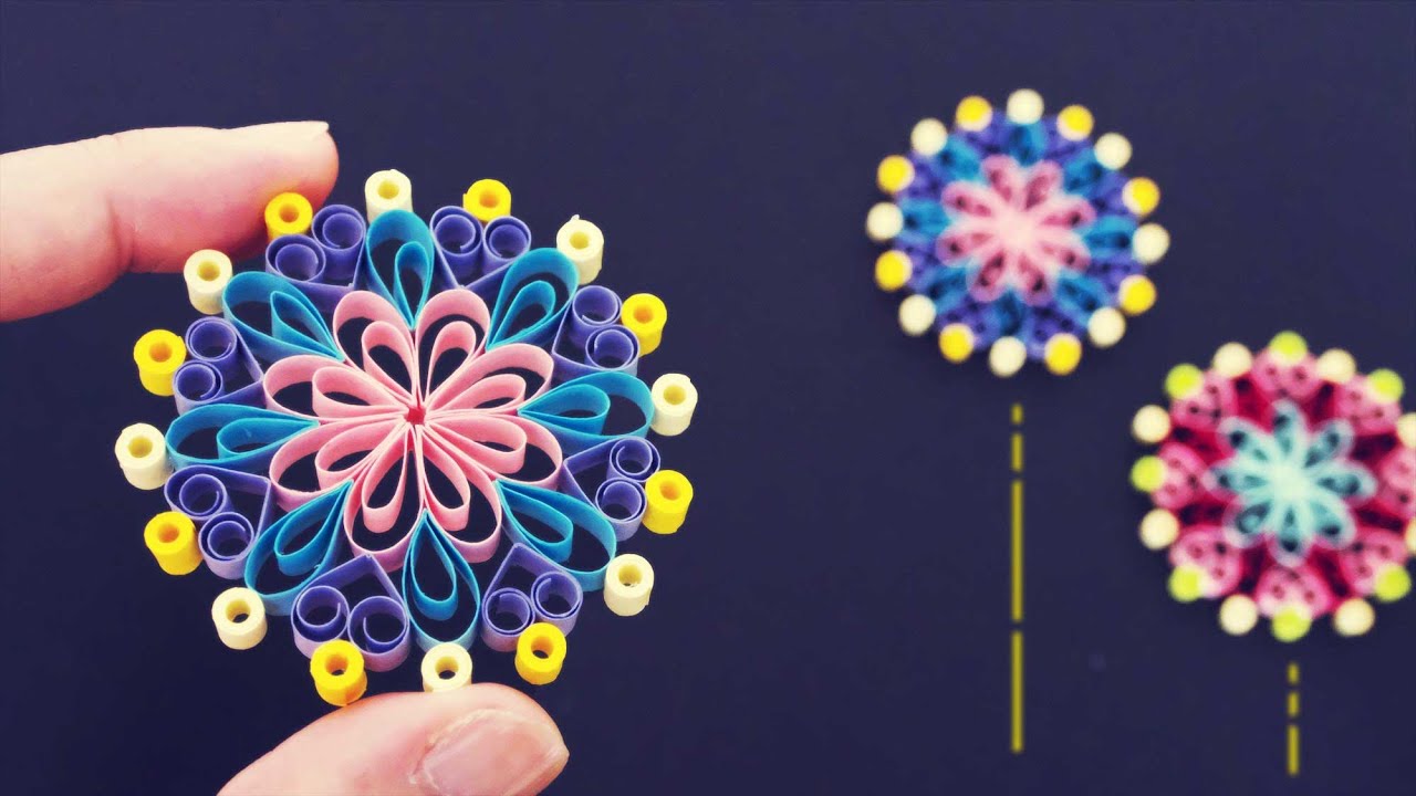 Как сделать бумажный фейерверк (Мандала) - DIY How to Make Paper Fireworks (Mandala)