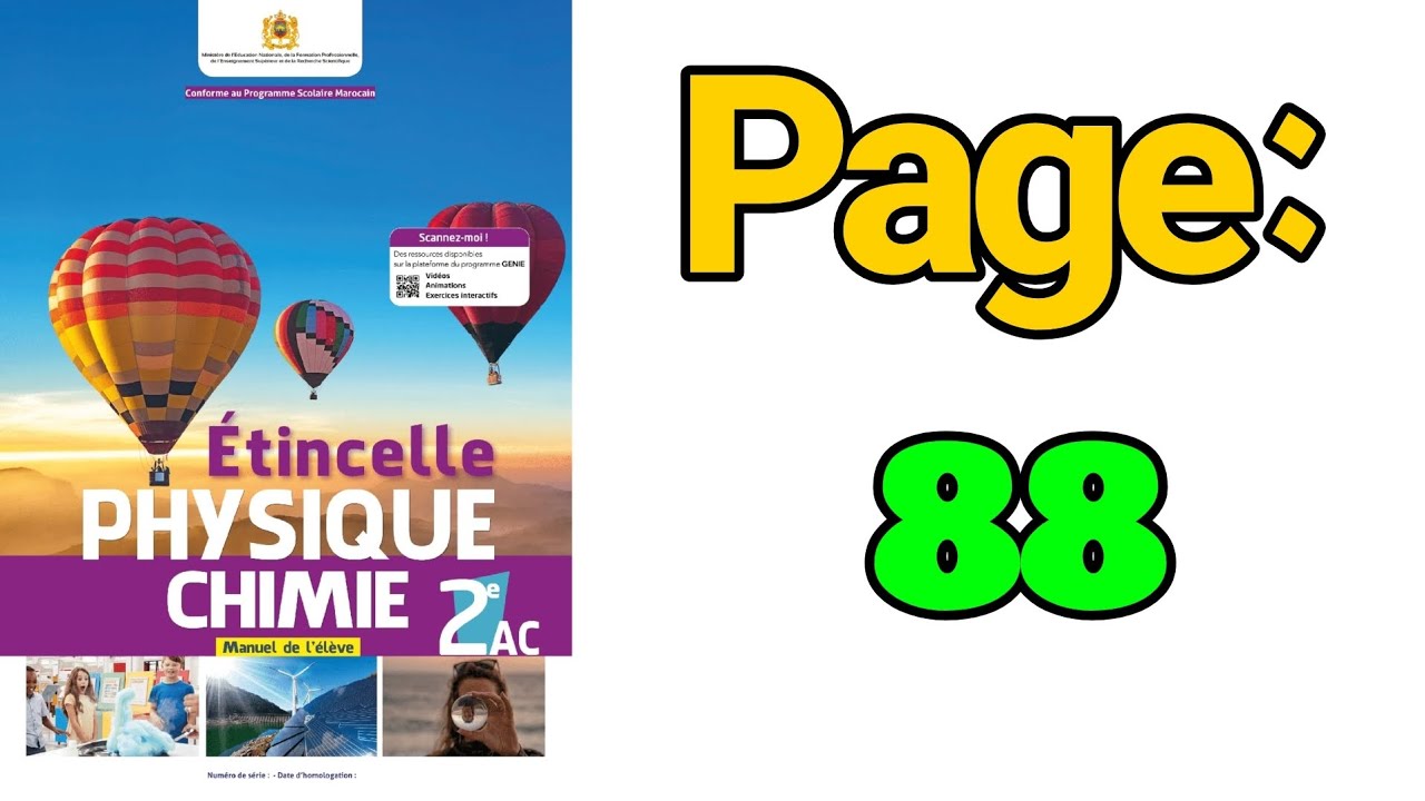 &Eacute;ticelle physique chimie 2ac page 88