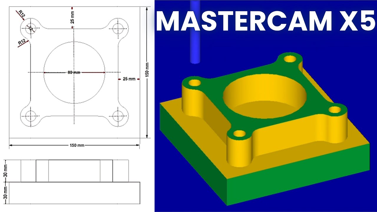 Mastercam X5 Tutorial Simple Project Contour