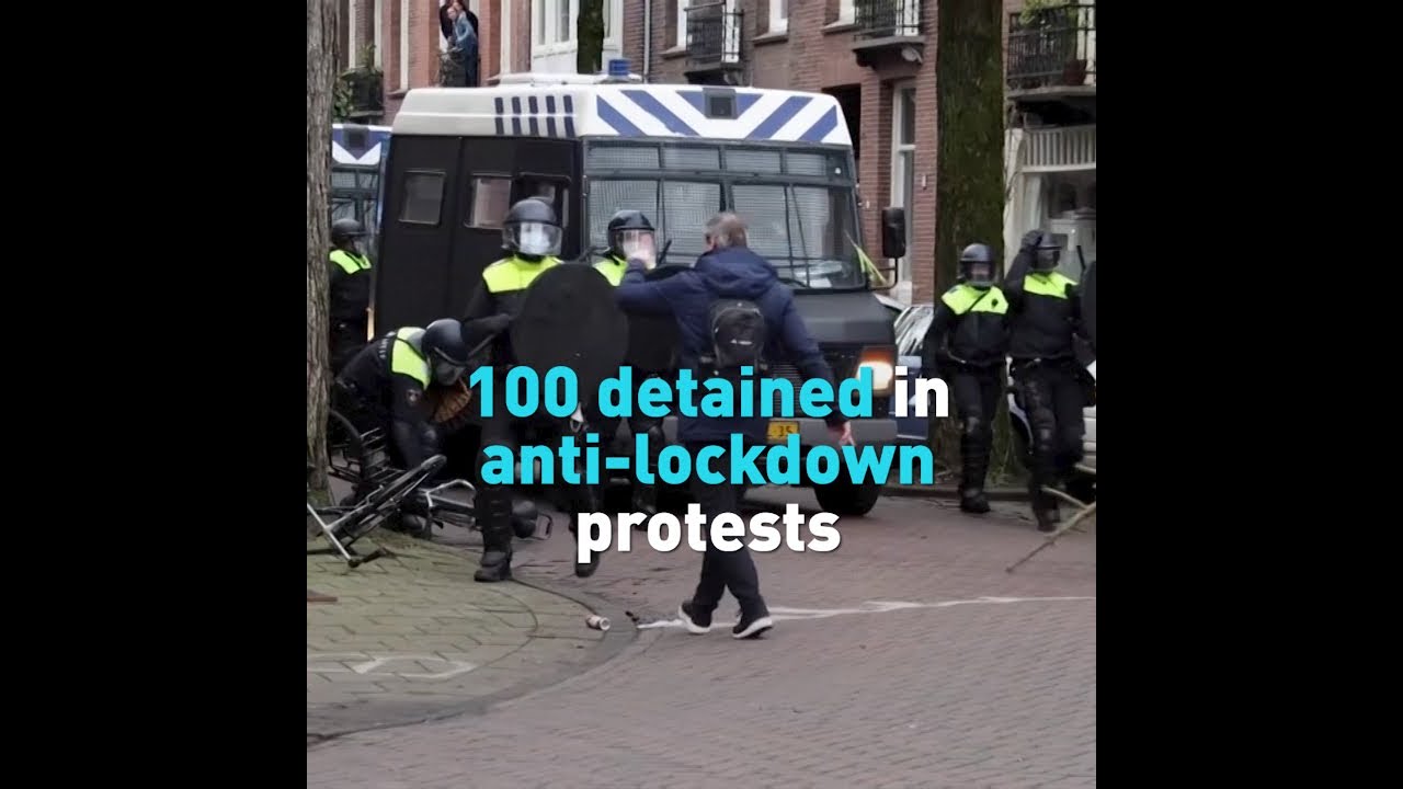 100 people detained in Amsterdam after lockdown protest