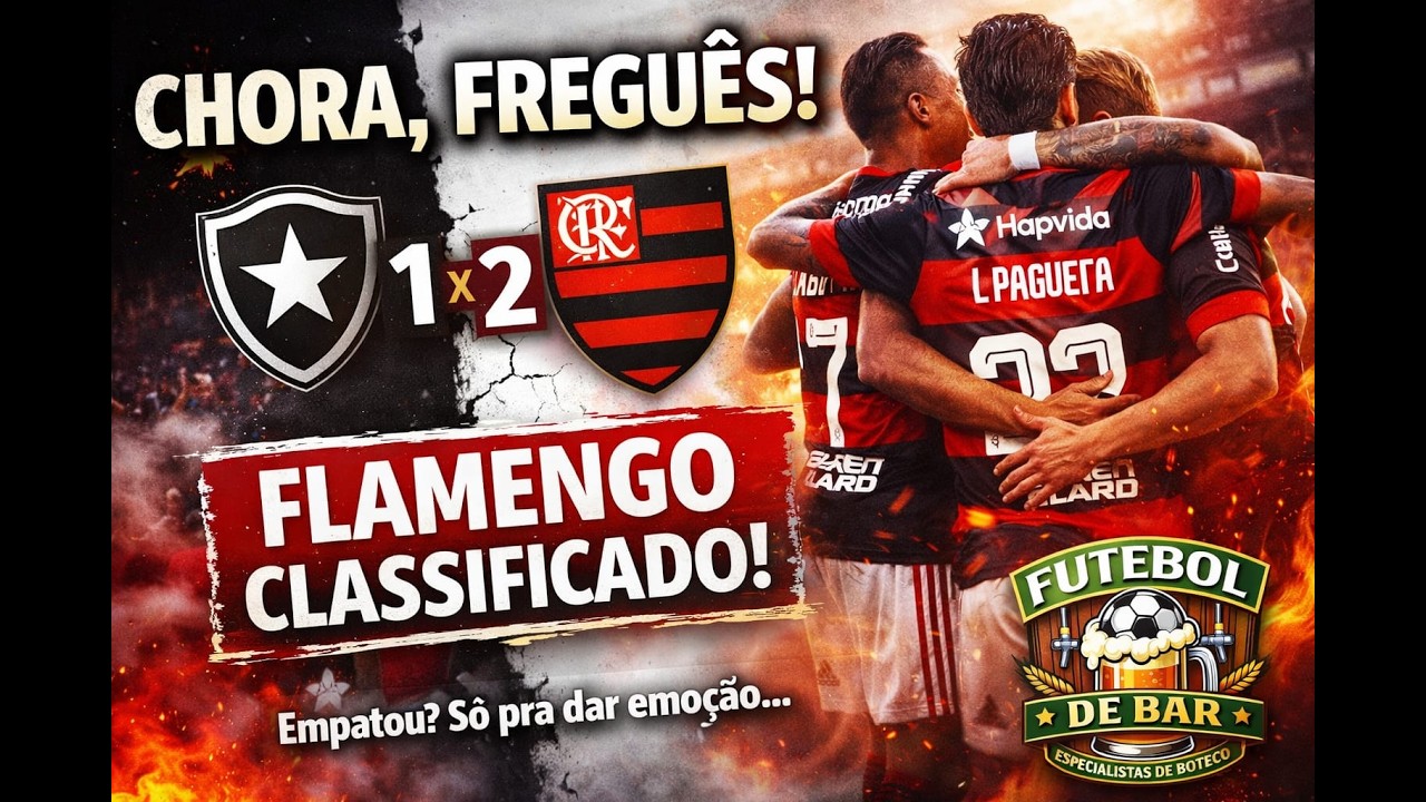 QUANDO O JOGO APERTOU, O FLAMENGO NÃO TREMEU! 🔥 | Botafogo 1x2 Flamengo – Quartas Cariocão 2026!!!