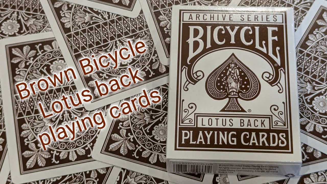Daily deck review day 270 - Bicycle Archive series Brown lotus back playing cards