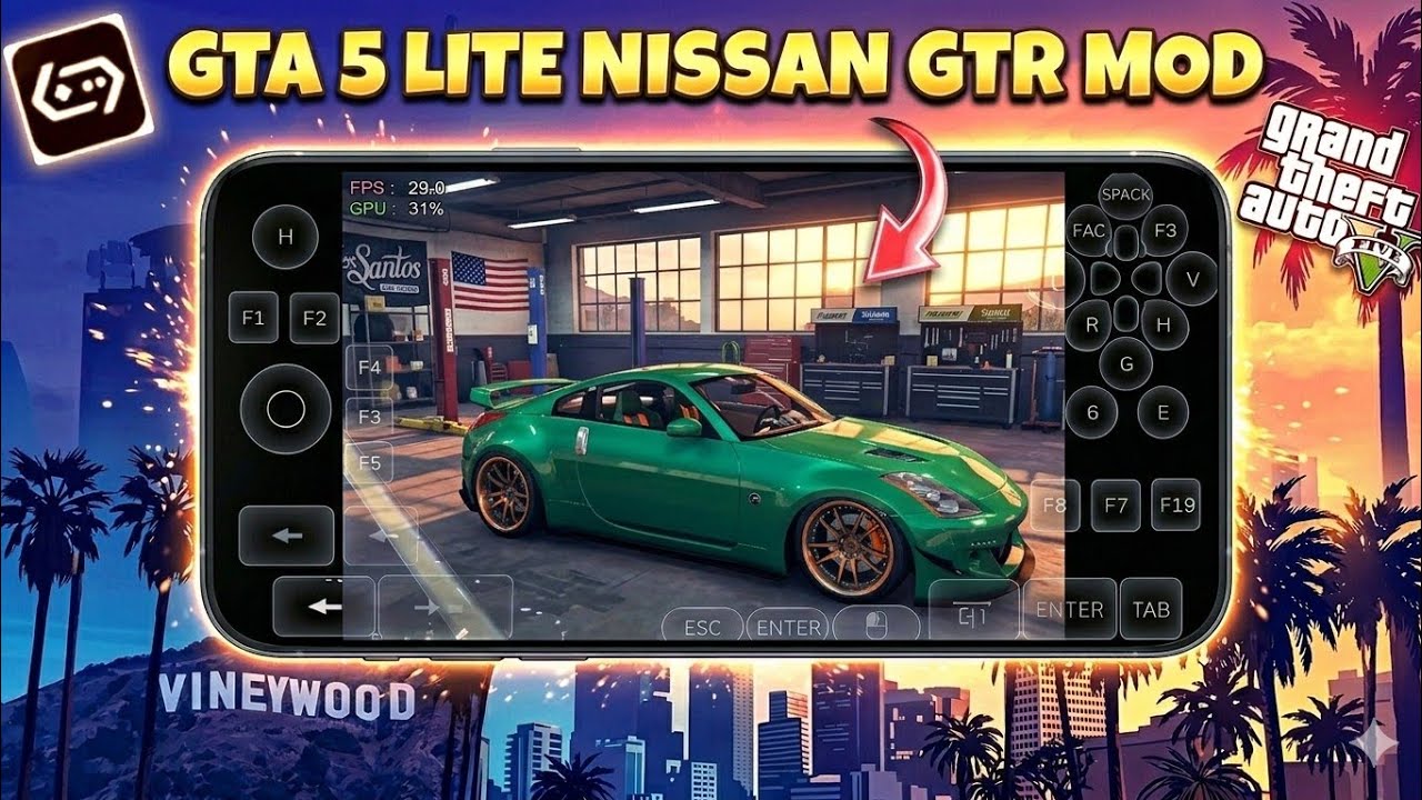 GTA 5 LITE GAMEHUB 5.3.5 NFS UNDERGROUND2 NISSAN 350Z GARAGE GAMEPLAY ANDROID SNAPDRAGON 6S GEN 3