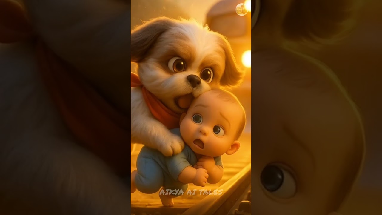 Milo Saves the Baby Left on Train Tracks #AnimalHero #EmotionalShorts #RescueStory