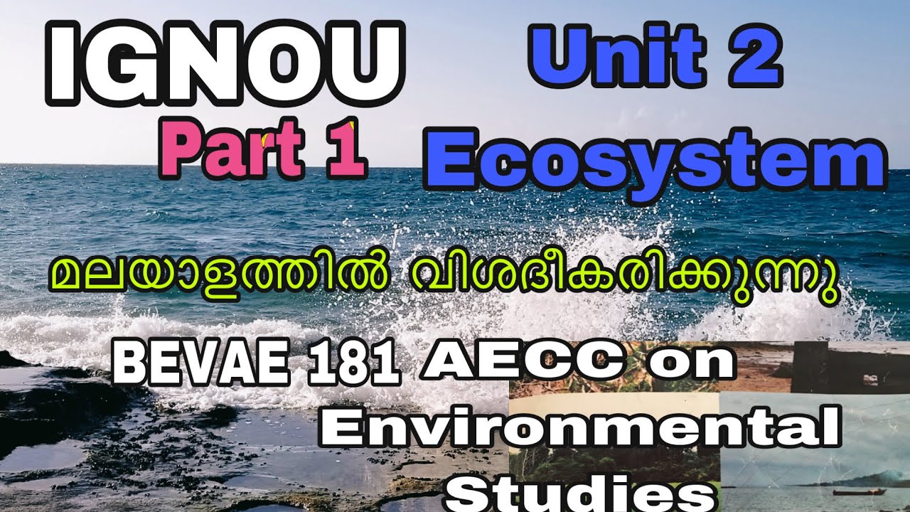Ignou BEVAE 181 Environmental Studies  Unit 2 Ecosystem