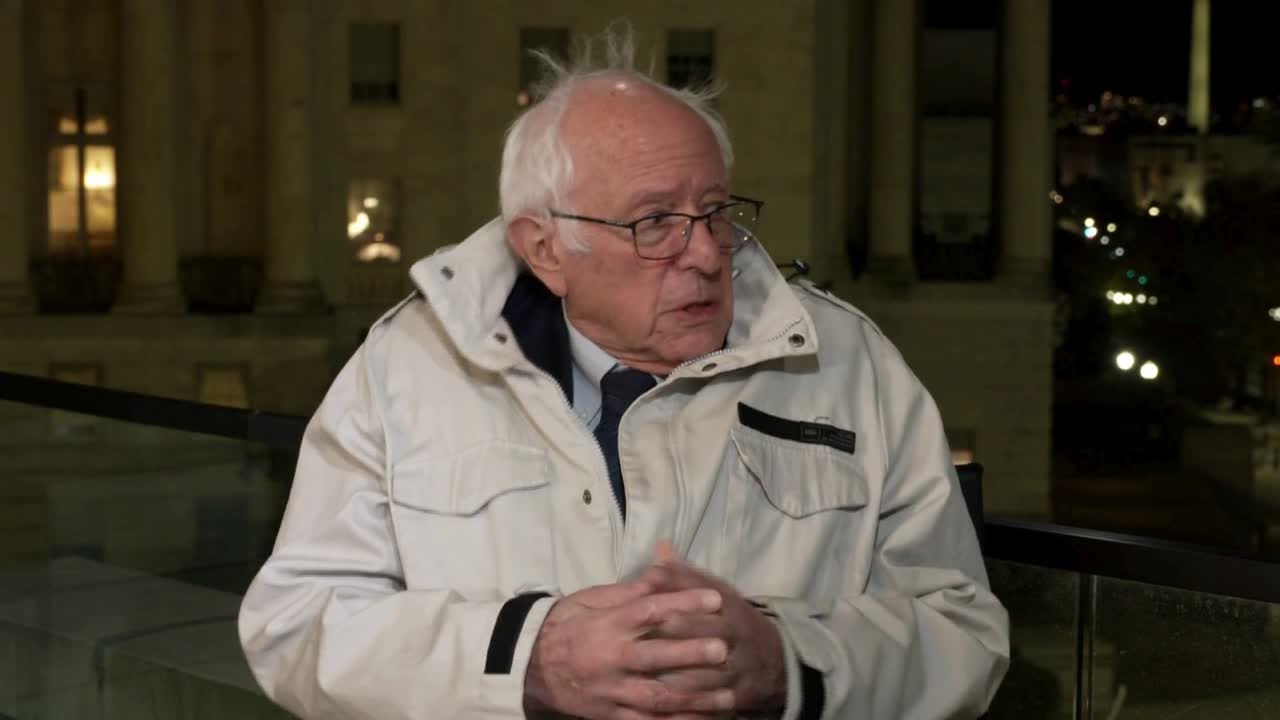Bernie Sanders reacts after 8 Senate Dems vote for GOP shutdown deal